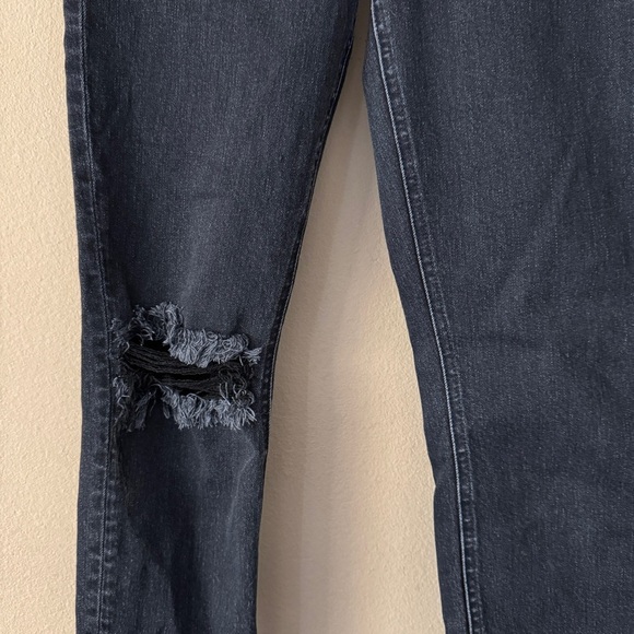 Reformation High Waist Skinny Faded Black Destroyed Jeans Size 26 - Picture 6 of 13